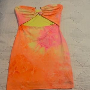 Super Down Tie Dye Mini Dress